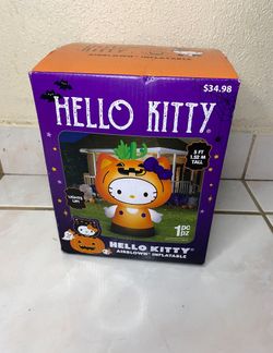 Hello Kitty Halloween Airblown Inflatable, Lights Up, 5 Ft/New