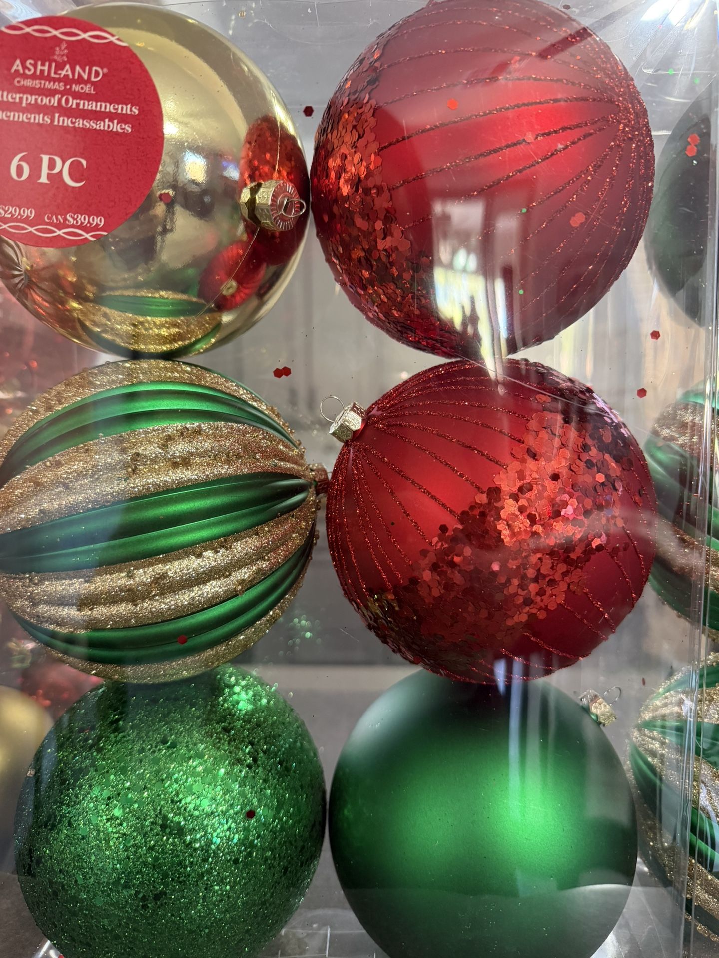 Holiday Ornament Set – Large 6-Piece Ashland Decorations