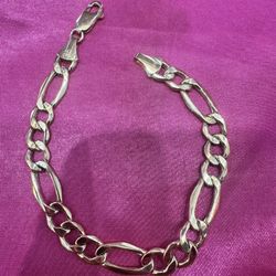 14k Gold 8.5mm Figaro Bracelet