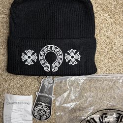 Chrome heart beanie
