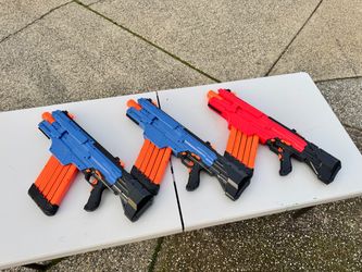 3 NERF Blasters Rival Khaos MXVI-4000 Automatic - All work, bundle