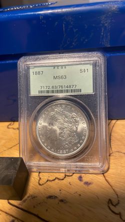 Silver dollar 1887 ms 63