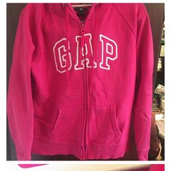 Pink Gap Hoodie With Full Zip Size Medium 