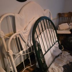 Green Metal Twin Bed Frame