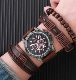 Soki  Men  Watch And Bracelets 