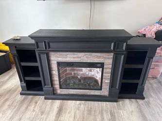 Electric Fireplace with Heat and Remote