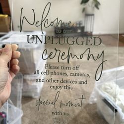 Unplugged Ceremony Sign