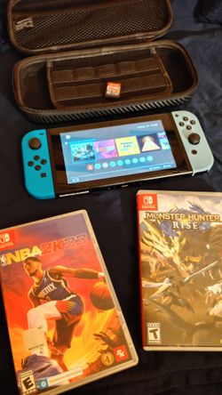 Switch Nintendo console with 3 GAMES & ACCESSORIES included