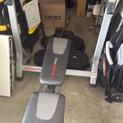 Bench Press With Bar And Weights 