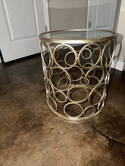 Glass side table