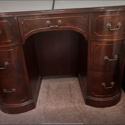 Antique Mahogany Kidney Desk