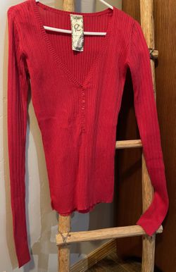 Ribbed, Button sweater