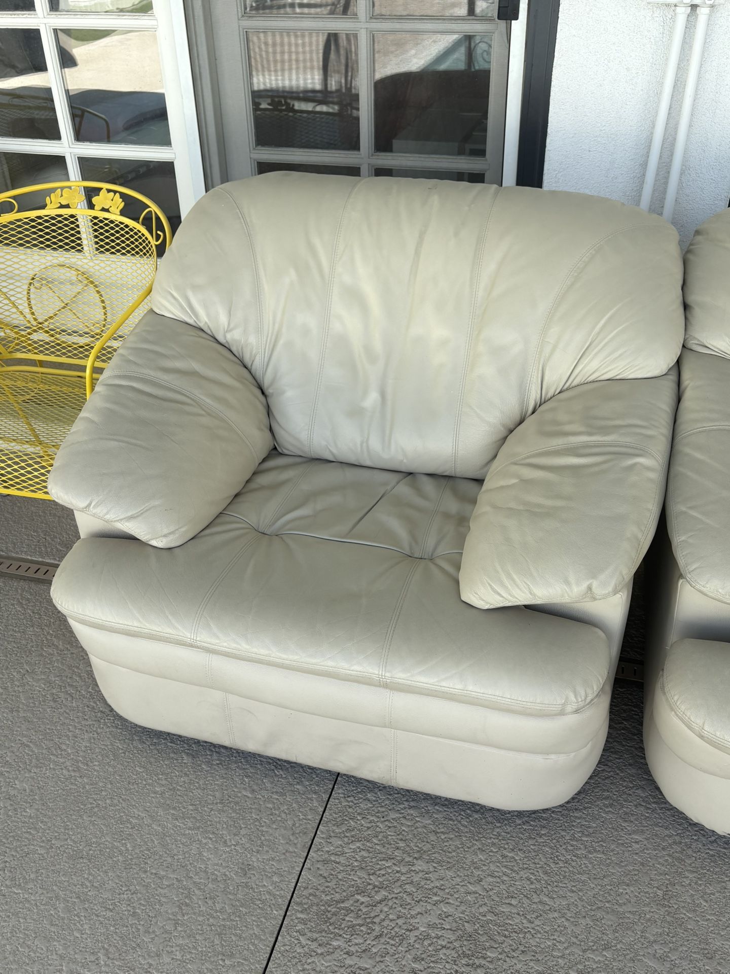 Leather Chair And Loveseat