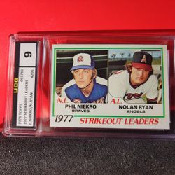 1978 TOPPS| P.NIEKRO/N.RYAN
Strikeout Leaders UCG MINT 9
