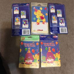 Vintage Barney Invitations And Place cards