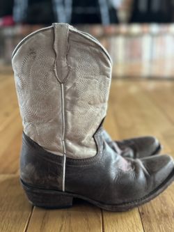 Leather Cowboy Boots Size 3 
