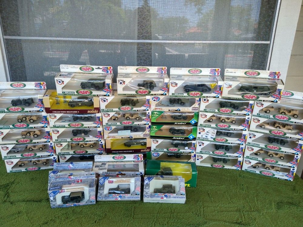 WW2 Diecast Vehicles Solido 1/50, 1/43 Military $10 Each Wargaming, Train, Lionel