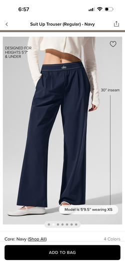 Alo Suit Up Trouser (Regular) Navy Blue Size M