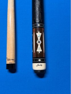 Jacoby Pool Cue w/ 12mm Ultra Pro Shaft (Heritage L4), HARD CASE & CAPS