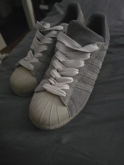 Adidas Mens 10 Grey Superstars