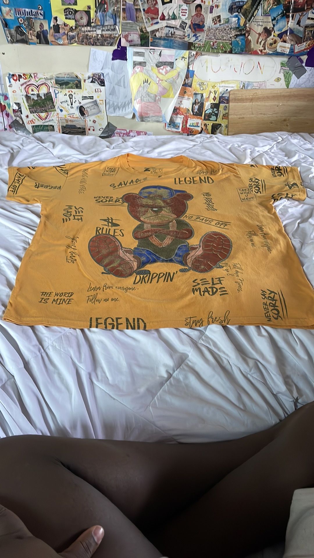 Yellow Teddy Bear Gangster Men’s T Shirt