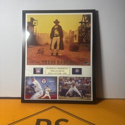 Nolan Ryan 8x10 Autographed Photo In 15x12 Frame With Coa