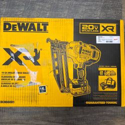 DEWALT DCN660D1 20V MAX Li-Ion 16 Gauge 2-1/2" 20 Degree Finish Nailer Kit NEW