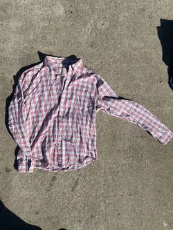 Orange life after denim button up