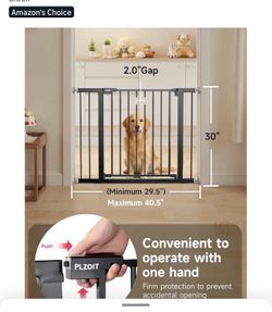 New 29.5-40.5" Baby Gate for Stairs, Dog Gate for Doorways,WalkThru Auto Close Metal Safety Gate