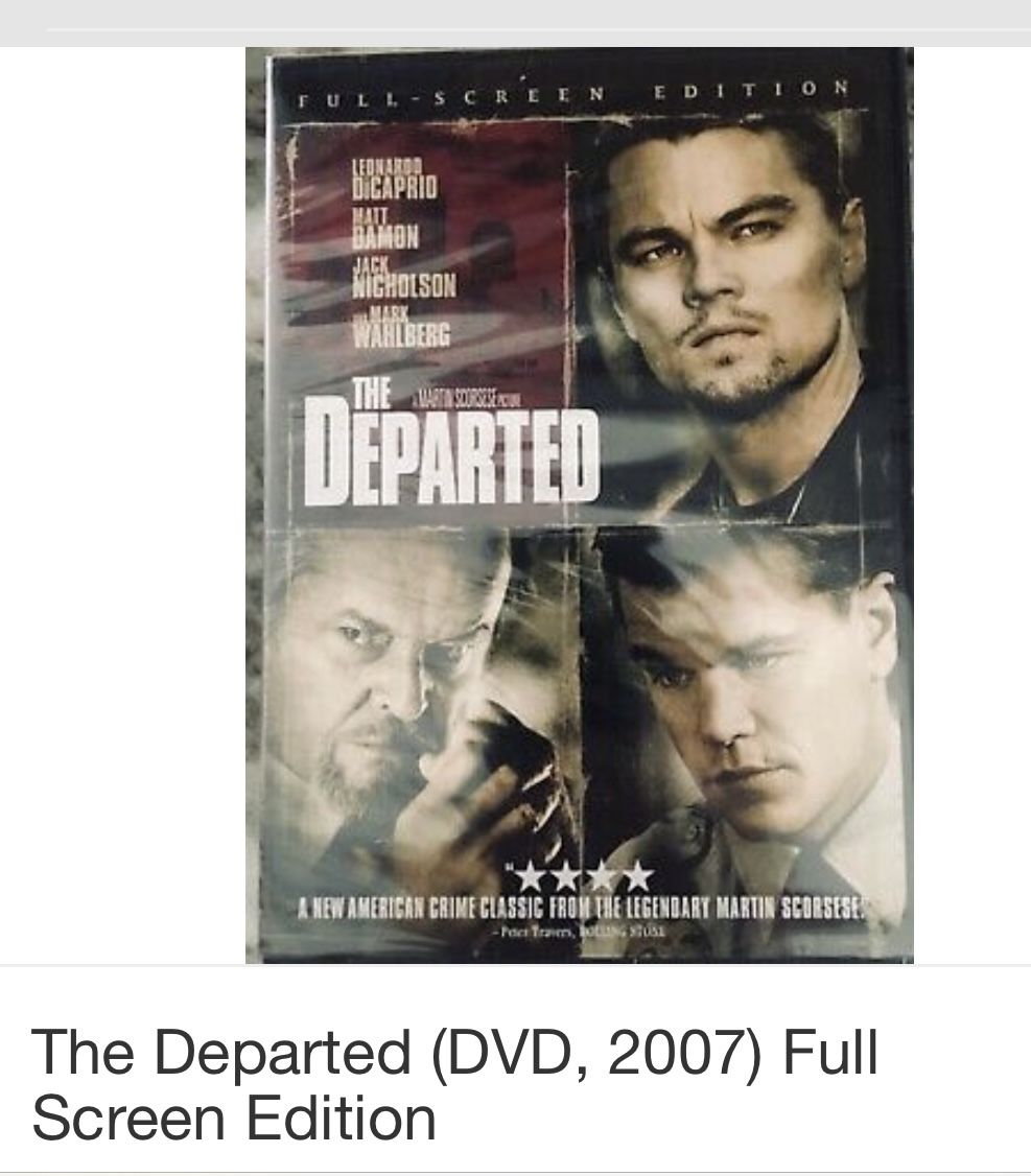 The Departed DVD Full Screen Edition
