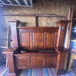 Solid Wood Queen Bed Frame • Mission/Craftsman Style 