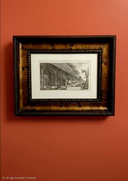 Framed etching" Dimostrazione in grande di quella partedi sustruzioni"GBPiranesi 22"×17"