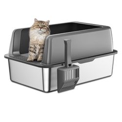 Stainless Steel Cat Litter Box (New)