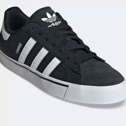 adidas Campus Vulc J Black/White Size 6.5 Youth
