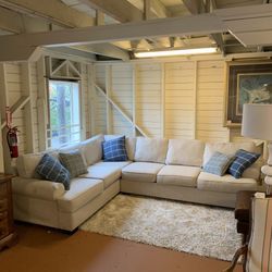 Rolled Arm Cream Corner Sectional
