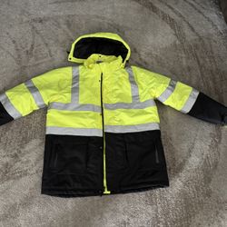 Safety Heavyweight Parka Safety Yellow/Black Jacket 