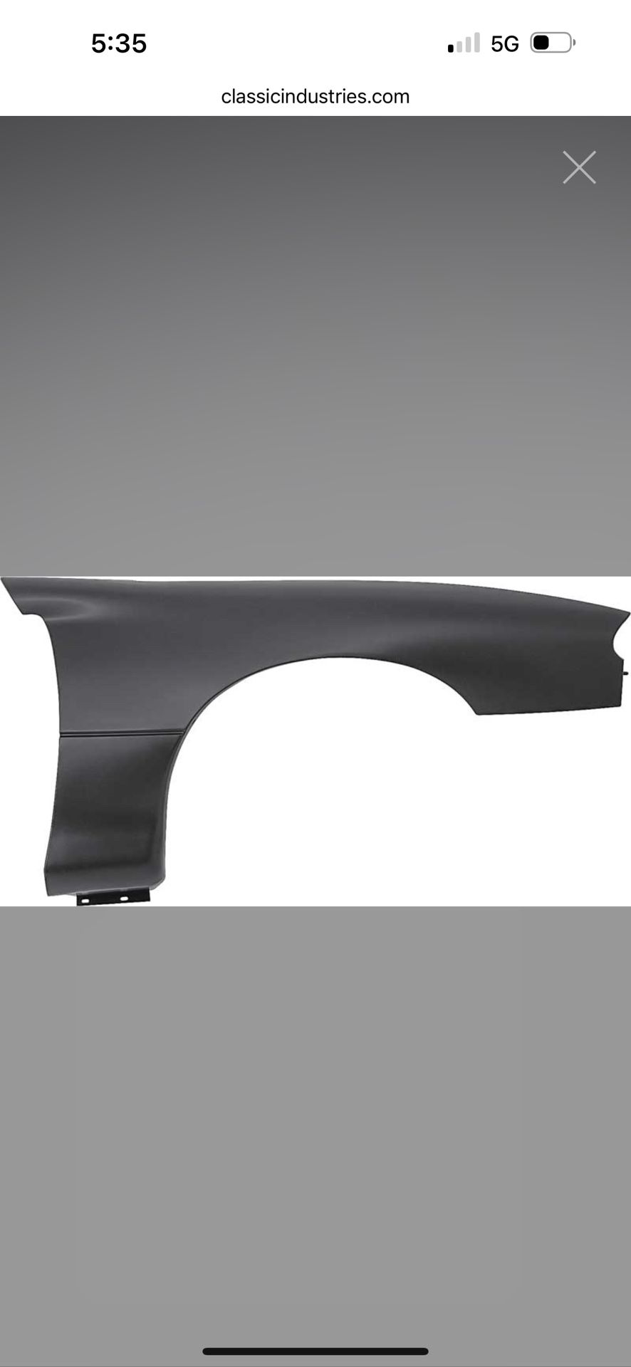 Chevy Camaro 98-02 fender RH Passenger