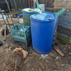 55 Gal Plastic Drums