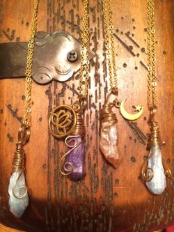 Wire wrapped with pendants
