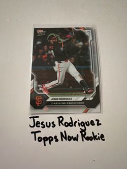 Jesus Rodriguez San Francisco Giants Catcher Topps Now Short Print Rookie Card.
