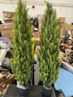 New 2 for $50 Artificial Topiary Cedar Trees Outdoor 4FT Tall