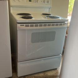 Refrigerator, Stove And Microwave.