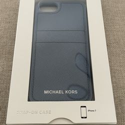 Michael Kors iPhone 7 Snap On Case In Denim Blue