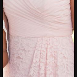 Short, Light Pink, Lacy Bridesmaid Dress, Size 16