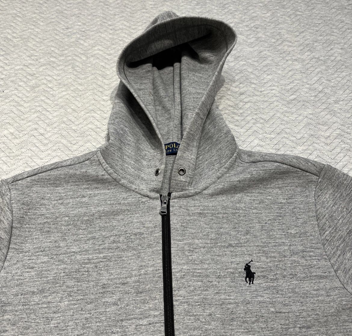 Polo Gray Zip Up Hoodie