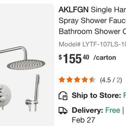 Brand new Brushed Nickel Shower Faucet SeAt