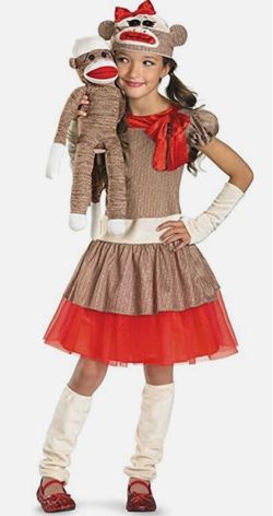New Halloween costume- Sock Monkey child small 4-6x $13