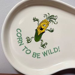 Vintage WMG 2003 Corn To Be Wild Lunch Snack Salad Dinner Plate Whimsical Decor