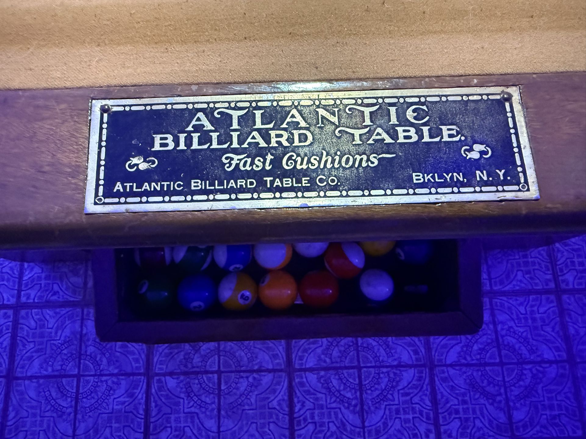 Vintage Pool Table 