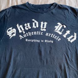 EMINEM DISTRESSED SLIM SHADY BLACK SHIRT MENS